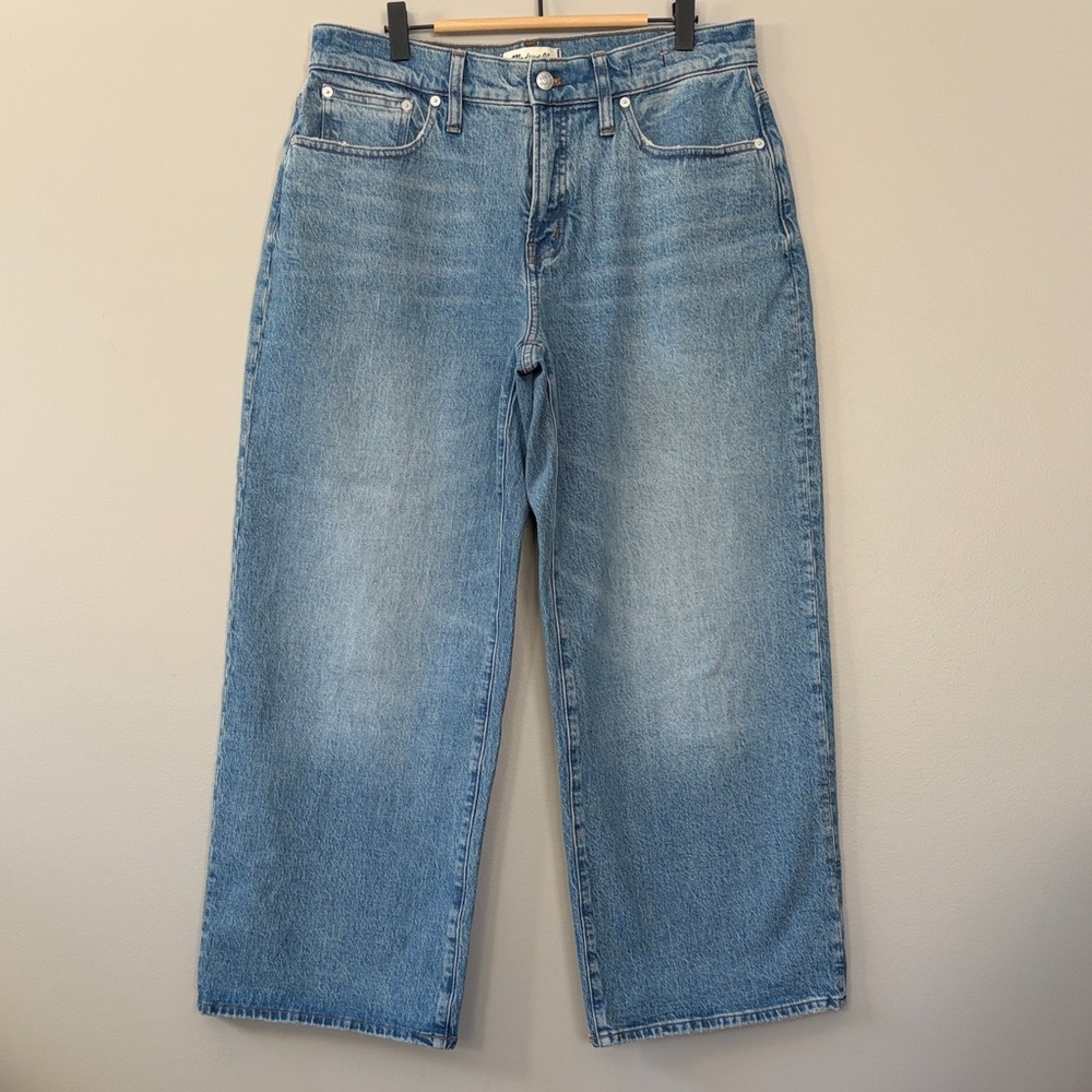 Madewell The Perfect Vintage Wide Leg Jean Size 30P Blue Denim